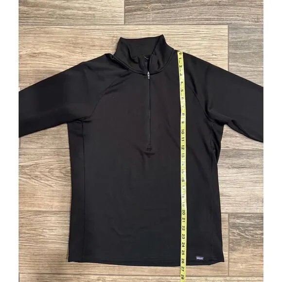 Patagonia Unisex Black Midweight Baselayer Top M Long Sleeve Pullover - Picture 8 of 9